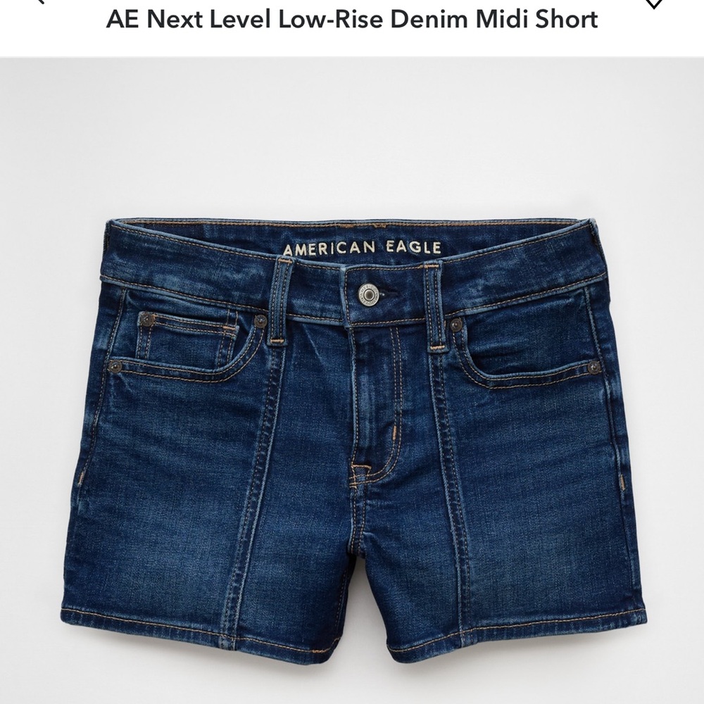 American Eagle Low Rise Denim Midi Short Never Worn Size 6